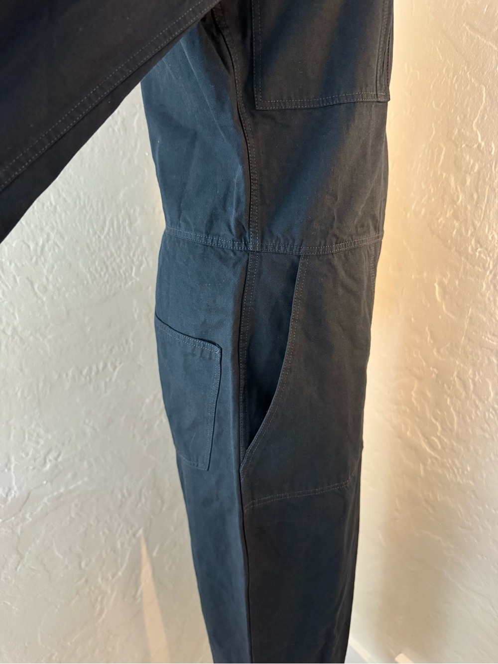 Outerknown Women’s Utility Jumpsuit Navy Organic Cotton Linen Size S NWT - Picture 4 of 13